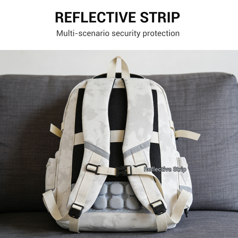 Forest Myth Backpack for Men and Women,Casual Daypack Water Resistant Lightweight SchoolBackPack，Creamy White