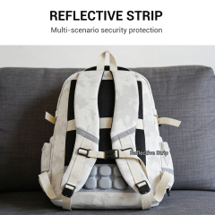 Forest Myth Backpack for Men and Women,Casual Daypack Water Resistant Lightweight SchoolBackPack,Creamy White