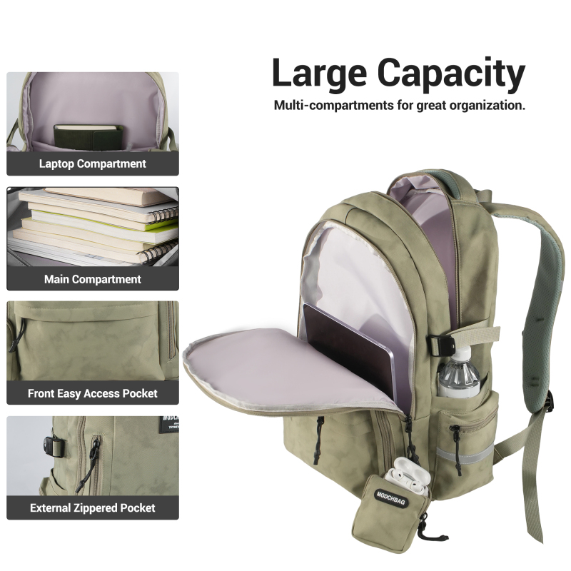 Forest Myth Backpack for Men and Women,Casual Daypack Water-Resistant Lightweight SchoolBackPack，Green