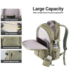 Forest Myth Backpack for Men and Women,Casual Daypack Water-Resistant Lightweight SchoolBackPack,Green