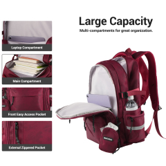 Forest Myth Backpack for Men and Women,Casual Daypack Water-Resistant Lightweight SchoolBackPack,Wine Red (4.6) | 5 ratings