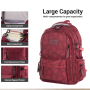 Forest Myth Laptop Backpack,Feature Packed for School,Travel,Everyday,Small Size,Wine Red