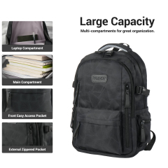 Forest Myth Laptop Backpack,Feature Packed for School,Travel,Everyday,Small Size,Black