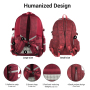 Forest Myth Laptop Backpack,Feature Packed for School,Travel,Everyday,Small Size,Wine Red