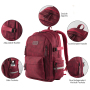 Forest Myth Laptop Backpack,Feature Packed for School,Travel,Everyday,,Large Size,Wine Red