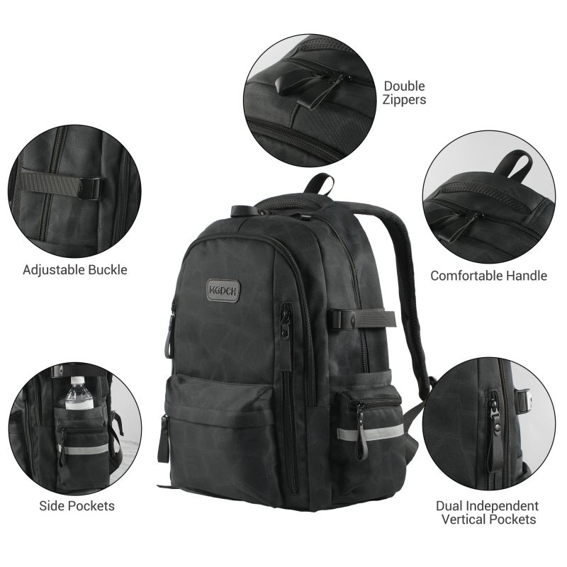 Forest Myth Laptop Backpack,Feature Packed for School,Travel,Everyday,Large Size,Black