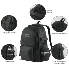 Forest Myth Laptop Backpack,Feature Packed for School,Travel,Everyday,Large Size,Black