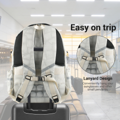 Forest Myth Laptop Backpack,Feature Packed for School,Travel,Everyday,Large Size,Creamy White