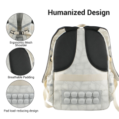 Forest Myth Laptop Backpack,Feature Packed for School,Travel,Everyday,Large Size,Creamy White