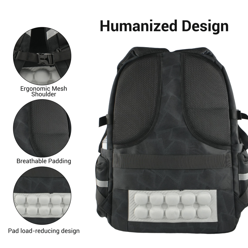 Forest Myth Laptop Backpack,Feature Packed for School,Travel,Everyday,Large Size,Black