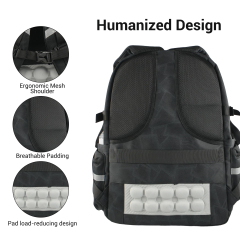 Forest Myth Laptop Backpack,Feature Packed for School,Travel,Everyday,Large Size,Black