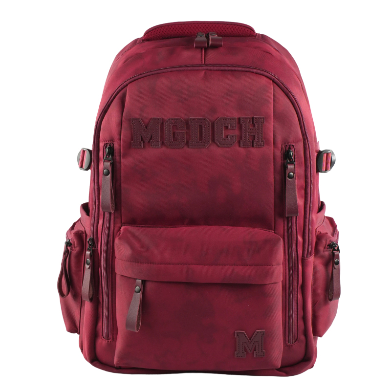 Forest Myth Backpack for Men and Women, Water Resistant College School Bag, Lightweight Travel Backpack, Large Size, Wine Red