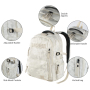Backpack for Men and Women, Water Resistant College School Bag, Lightweight Travel Backpack, Large Size, Creamy White