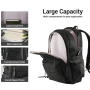 Forest Myth Backpack for Men and Women, Water Resistant College School Bag, Lightweight Travel Backpack, Large Size, Black