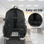 Forest Myth Backpack for Men and Women, Water Resistant College School Bag, Lightweight Travel Backpack, Large Size, Black
