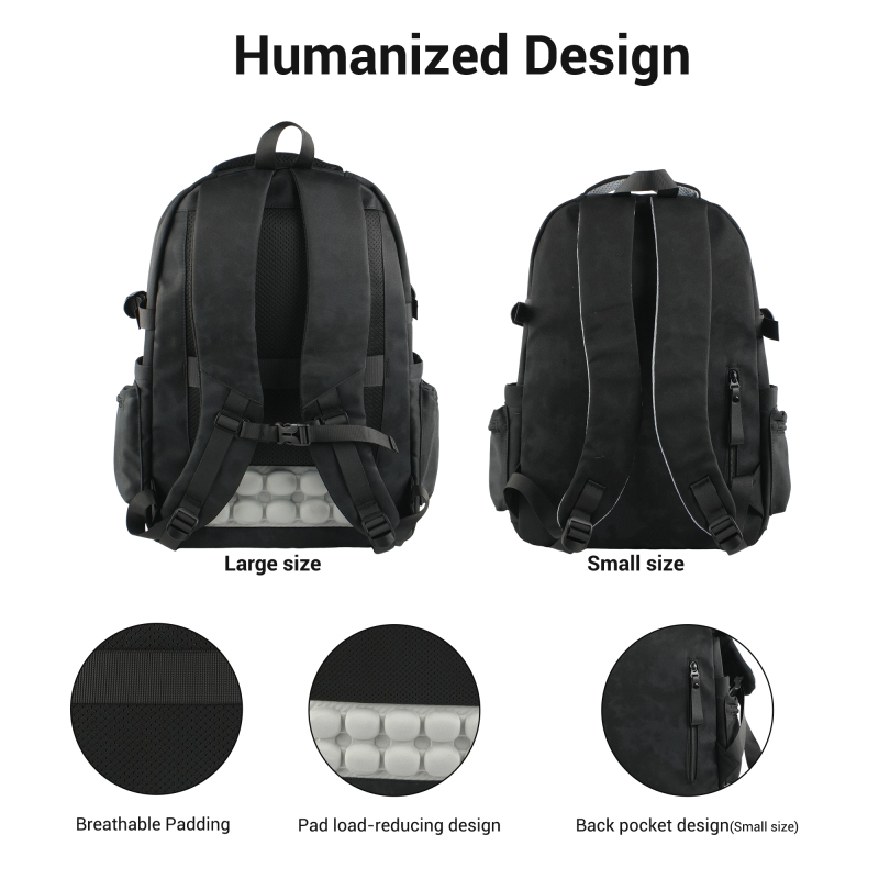 Forest Myth Backpack for Men and Women, Water Resistant College School Bag, Lightweight Travel Backpack, Large Size, Black