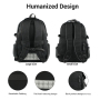 Forest Myth Backpack for Men and Women, Water Resistant College School Bag, Lightweight Travel Backpack, Large Size, Black