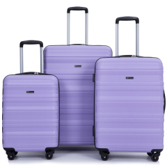 Tripcomp Hardside Luggage Set 3-Piece Set (21/25/29) Lightweight Suitcase 4-Wheeled Suitcase Set(Purple)