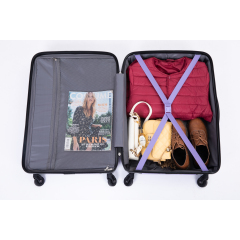 Комплект валіз Tripcomp Hardside Luggage Set із 3 предметів (21/25/29) Легкий комплект валіз на 4 колесах (фіолетовий)