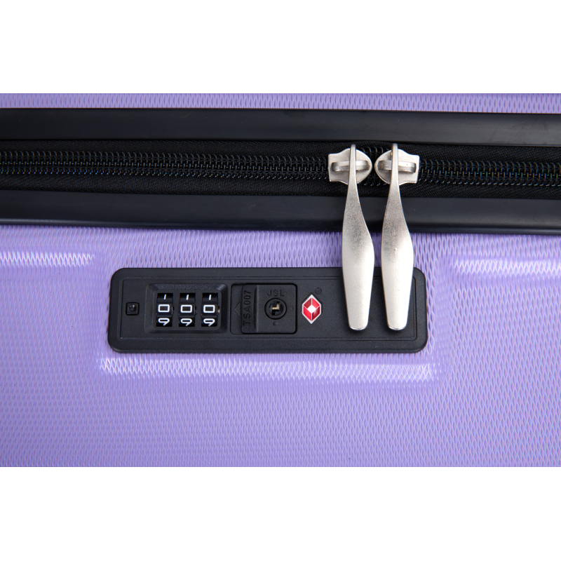 Expandable 3 Piece Luggage Sets PC Lightweight & Durable Suitcase with Two Hooks, Spinner Wheels, TSA Lock, (21/25/29) Purple