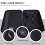 Travelhouse 3 Piece Hardside Luggage Set Hardshell Lightweight TSA Lock Spinner Wheels Suitcase with Backpack and 5 Packing Cubes.Black