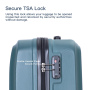 Travelhouse 3 Piece Hardside Luggage Set Hardshell Lightweight TSA Lock Spinner Wheels Suitcase with Backpack and 5 Packing Cubes.Dark Green