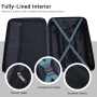 Travelhouse 3 Piece Hardside Luggage Set Hardshell Lightweight TSA Lock Spinner Wheels Suitcase with Backpack and 5 Packing Cubes.Dark Green