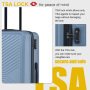 Travelhouse 3 Piece Hardside Luggage Set Hardshell Lightweight TSA Lock Spinner Wheels Suitcase with Backpack and 5 Packing Cubes.Blue