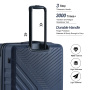 Travelhouse 3 Piece Hardside Luggage Set Hardshell Lightweight TSA Lock Spinner Wheels Suitcase with Backpack and 5 Packing Cubes.Navy