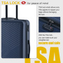 Travelhouse 3 Piece Hardside Luggage Set Hardshell Lightweight TSA Lock Spinner Wheels Suitcase with Backpack and 5 Packing Cubes.Navy