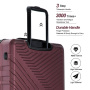 Travelhouse 3 Piece Hardside Luggage Set Hardshell Lightweight TSA Lock Spinner Wheels Suitcase with Backpack and 5 Packing Cubes.Wine Red