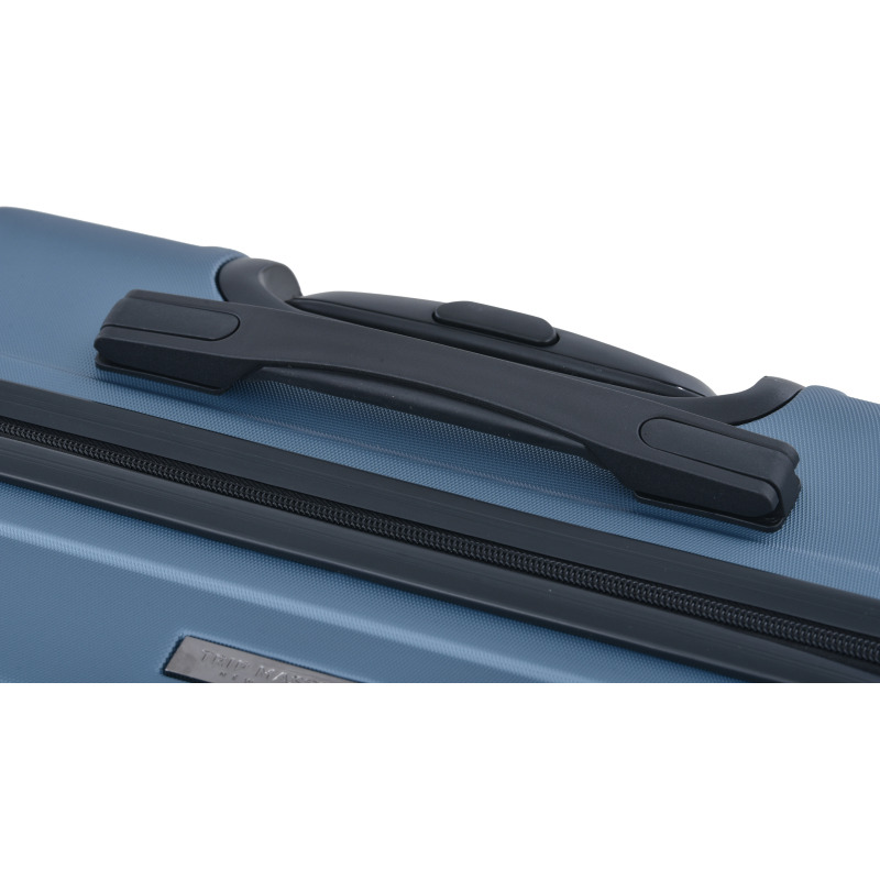 3 Piece Luggage Sets ABS Lightweight Suitcase with Two Hooks, Spinner Wheels, TSA Lock, (20/24/28) Blue