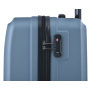 3 Piece Luggage Sets ABS Lightweight Suitcase with Two Hooks, Spinner Wheels, TSA Lock, (20/24/28) Blue