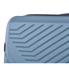 3 Piece Luggage Sets ABS Lightweight Suitcase with Two Hooks, Spinner Wheels, TSA Lock, (20/24/28) Blue