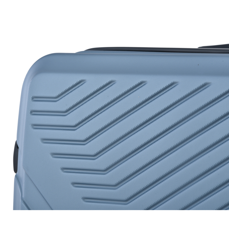3 Piece Luggage Sets ABS Lightweight Suitcase with Two Hooks, Spinner Wheels, TSA Lock, (20/24/28) Blue