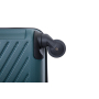 3 Piece Luggage Sets ABS Lightweight Suitcase with Two Hooks, Spinner Wheels, TSA Lock, (20/24/28) Dark Green
