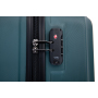 3 Piece Luggage Sets ABS Lightweight Suitcase with Two Hooks, Spinner Wheels, TSA Lock, (20/24/28) Dark Green