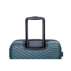 3 Piece Luggage Sets ABS Lightweight Suitcase with Two Hooks, Spinner Wheels, TSA Lock, (20/24/28) Dark Green
