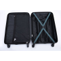 3 Piece Luggage Sets ABS Lightweight Suitcase with Two Hooks, Spinner Wheels, TSA Lock, (20/24/28) Dark Green