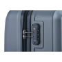 3 Piece Luggage Sets ABS Lightweight Suitcase with Two Hooks, Spinner Wheels, TSA Lock, (20/24/28) Gray