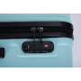 3 Piece Luggage Sets ABS Lightweight Suitcase with Two Hooks, Spinner Wheels, TSA Lock, (20/24/28) Green