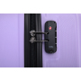 3 Piece Luggage Sets ABS Lightweight Suitcase with Two Hooks, Spinner Wheels, TSA Lock, (20/24/28) Light Purple