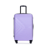 3 Piece Luggage Sets ABS Lightweight Suitcase with Two Hooks, Spinner Wheels, TSA Lock, (20/24/28) Light Purple