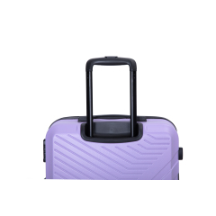 3 Piece Luggage Sets ABS Lightweight Suitcase with Two Hooks, Spinner Wheels, TSA Lock, (20/24/28) Light Purple
