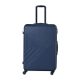 3 Piece Luggage Sets ABS Lightweight Suitcase with Two Hooks, Spinner Wheels, TSA Lock, (20/24/28) Navy