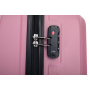 3 Piece Luggage Sets ABS Lightweight Suitcase with Two Hooks, Spinner Wheels, TSA Lock, (20/24/28) Pink
