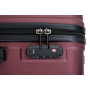 3 Piece Luggage Sets ABS Lightweight Suitcase with Two Hooks, Spinner Wheels, TSA Lock, (20/24/28) Wine red