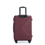 3 Piece Luggage Sets ABS Lightweight Suitcase with Two Hooks, Spinner Wheels, TSA Lock, (20/24/28) Wine red
