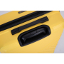 3 Piece Luggage Sets ABS Lightweight Suitcase with Two Hooks, Spinner Wheels, TSA Lock, (20/24/28) Yellow