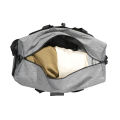 Travelhouse 50L 접이식 여행용 더플백 (남성, 여성, 신발 수납 공간 포함, 방수, 회색)